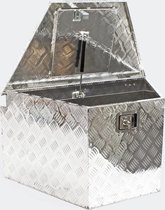 Gereedschapskist Disselbak aluminium opbergkoffer met slot, Afsluitbare transportbox, aluminium dissel kist.