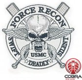 Force Recon * Swift * Silent * Deadly USMC Geborduurde patch embleem met klittenband