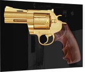Gouden handgeweer - Foto op Plexiglas - 40 x 30 cm