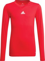 adidas Team Base Longsleeve Junior  Sportshirt - Maat 152  - Unisex - Rood/Wit