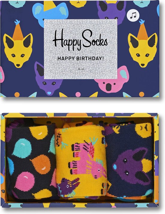 Happy Socks Party Animal Birthday Giftbox - Maat 41-46