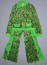 verkleedkleding 1097, krokodillenpak, jasje en broek , volwassenen, groen, maat 42