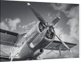 Vintage enkel propeller vliegtuig  - Foto op Canvas - 60 x 40 cm