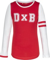 Dutch Dream Denim Shirt LS Vintage look rood - Maat 122/128