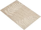 Kitchencraft Placemat Leaves 30 X 45 Cm Pvc/polyester Beige