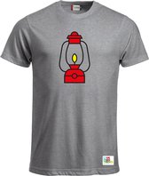 Campingtrend Heren T-Shirt | Lamp | Grijs | Maat M