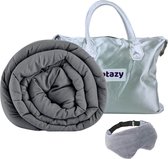 Otazy Verzwaringsdeken - 15,5 kg - 220 x 240 cm - Grijs - 7 lagen - Organisch Katoen - Weighted Blanket - Voor (gemiddeld) lichaamsgewicht tussen 75 en 95 kg - Met Draagtas en Slaa