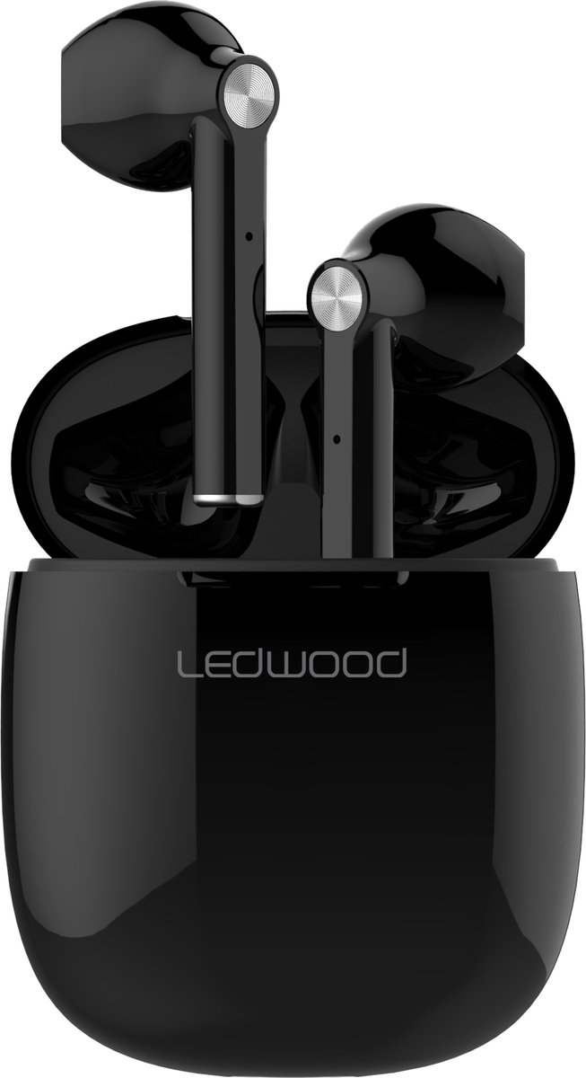 LEDWOOD LD-T16-TWS-BLK - EXPLORER T16 TWS in-ear earphones met lange afspeeltijd, zwart
