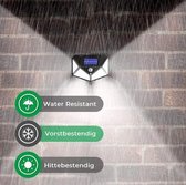 Buitenlamp met bewegingssensor 2 STUKS op zonne energie  - Buitenverlichting met dag nacht sensor - Solar wandlamp buiten - LED - Wit Licht -Tuinverlichting op Zonne energie -  Wat
