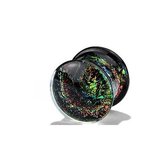 12 mm double flared regenboog swirl