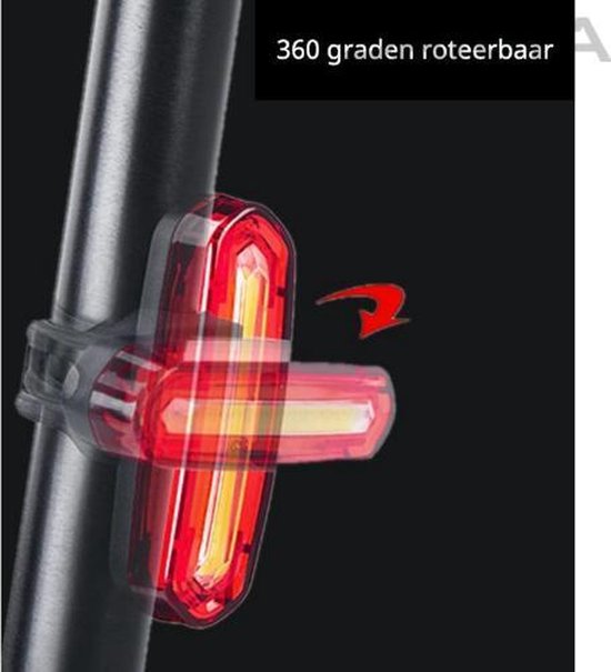 Fietslamp Rood Wit - oplaadbaar - Extra helder - - de webshop voor mannen