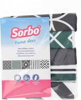 Sorbo Microvezeldoek Home Decor Multicolor 40x40cm 5 stuks