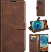 Voor Nokia X10/X20 Retro Kalf Patroon Gesp Horizontale Flip Lederen Case met Houder & Kaartsleuven & Portemonnee (Donkerbruin)