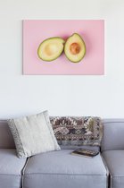 Canvas Schilderijen - Opengesneden Avocado - 30x20 cm | Wanddecoratie | Fotoprint op Canvas | Canvas Schilderij | Woondecoratie voor Woonkamer, Slaapkamer, Kantoor, Gang