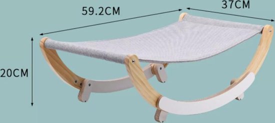 2 In 1 Multifunctionele Kat Hangmatten Bed Seat Stoel Schudbaar Ademend Anti Slip Kat Huis Thuis Lounger Stabiele Hout Shaker
