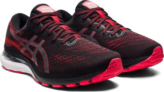 Asics Asics Gel-Kayano 28 Sportschoenen - Maat 46 - Mannen - zwart - rood |  bol.com