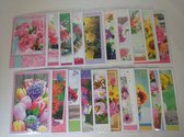 Wenskaarten - 20 stuks - Blanco -  Zonder tekst - 12 x 17cm - Blanco Bloemen - Gevouwen kaarten met enveloppen - Bloemmotief - Neutraal-Bloemen Assorti-