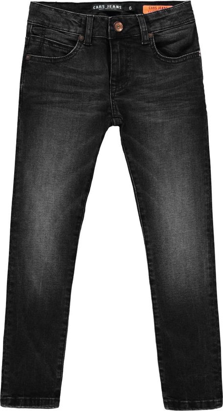 Cars Jeans Jongens Jeans DAVIS super skinny fit - Black Used - Maat 170