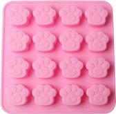 Siliconen vorm Pootjes | Ijsblokjesvorm | Chocolade vorm Honden Poot | Mal 16 Delig | Epoxy Mallen | Flexibel Kunsstof Epoxy Mold Gietmal | Zeep | Siliconen Mallen | Chocolade Mallen | Honden