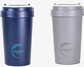 Huski Home, gobelet durable à emporter - Pack de 2 - Ardoise et Minuit