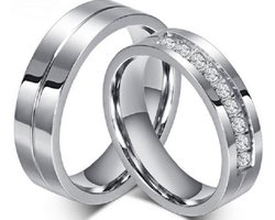 Jonline Prachtige Ringen voor hem en haar|Trouwringen|Vriendschapsringen|Relatieringen|Zilver Kleur
