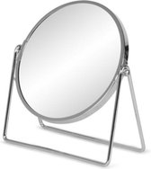 Spiegel staand - Zilver - 3x vergrotend - Make up - Rond - Decoratie badkamer en toilet - Accessoires woonkamer en slaapkamer