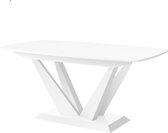 PERFETTO Uitschuifbare Eettafel - Uitschuifbaar - Hoogglans Wit - Modern Design