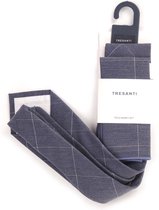Das & pochet licht denim met diamanten