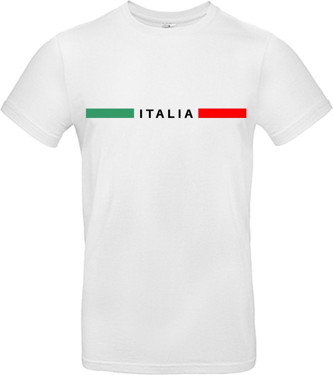 Italia - WK shirt - Voetbalshirts - Italië - Wit T-shirt korte mouw - Maat XL - 100% Cotton