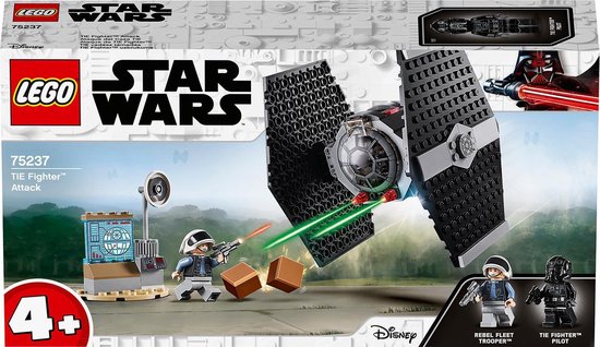 LEGO Star Wars L'attaque du chasseur TIE 4+ 75237 – Kit de construction (77  pièces) | bol.com