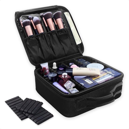 Cosmetica Koffer - Make-up Koffer met verstelbare vakken - Visagie en Nagelstyliste Beauty Koffer - 26x23x9CM
