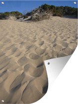 Une dune de sable sur la plage de Piscinas Poster Jardin 60x80 cm - Toile de jardin / Toile d'extérieur / Peintures d'extérieur (décoration de jardin) / Mer et plage
