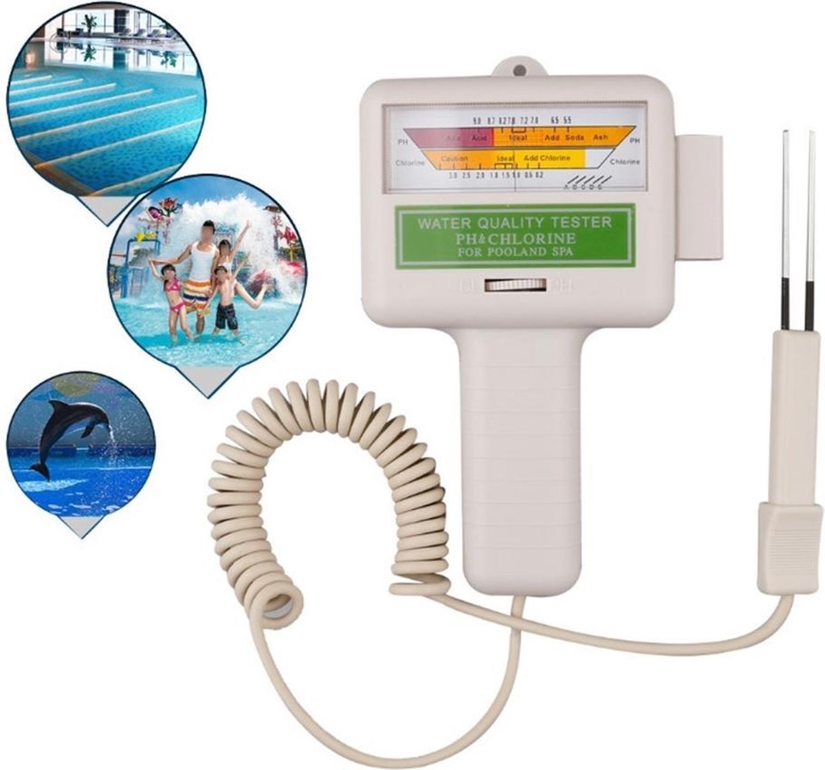 Elektronische tester PC-101 zwembad spa water PH CL2 Chloor tester - Merkloos