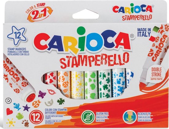 Carioca feutre tampon Superwashable 6 pièces (= 6 couleurs et 6