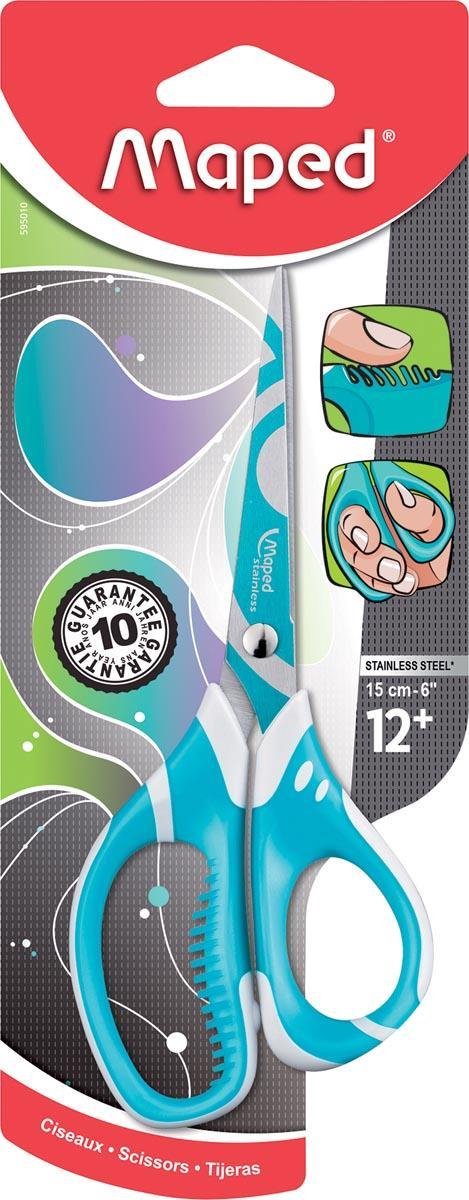 Zenoa Fit schaar 15 cm - asymmetrisch - assorti kleuren