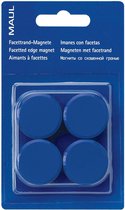 Maul magneet MAULsolid, diameter 32 mm, blauw, blister van 4 stuks