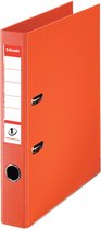 Esselte No.1 Power PP Ordner Van Hoge Kwaliteit Met Etikethouder - 2-Gaats Met Een Rugbreedte Van 50mm - Capaciteit: 350 A4-Vel - FSC® Gecertificeerd - Oranje - Voor Thuiswerken - Ideaal Voor