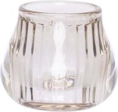 Theelichthouder Glas - Waxinelichthouder - Beige - ø8cm