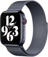 Luxe Blue Gray Milanese Loop Apple watch band 42/44 mm - Blue Gray - Geschikt voor Apple watch 1/2/3/4/5/6/SE -  Metalen Apple watch Milanees Watchband Polsband - Stainless Steel Mesh Watch B