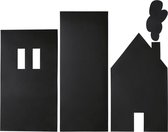 Kave Home - Nisi krijtbord sticker met gebouwenprint 115 x 145 cm