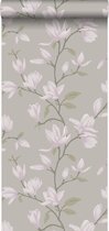 Origin Wallcoverings behang magnolia licht taupe - 347048 - 53 cm x 10,05 m