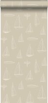 ESTAhome behang boten beige - 136429 - 53 cm x 10,05 m