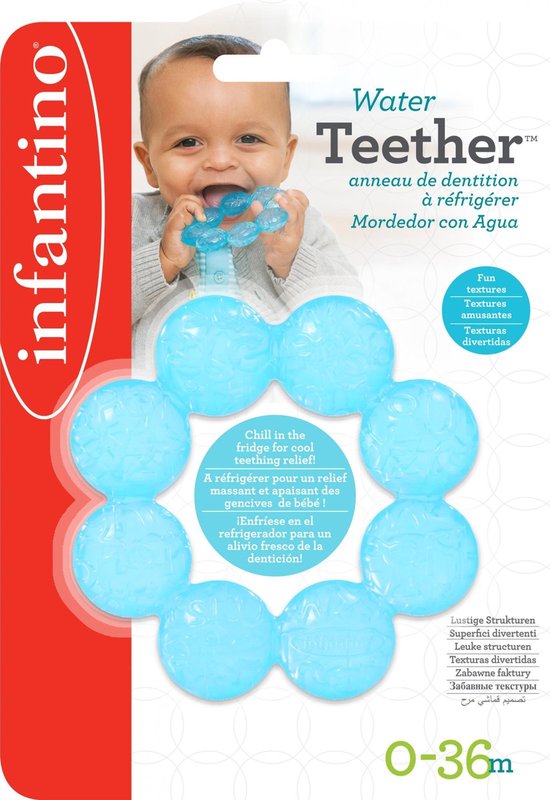 Infantino Anneau De Dentition Bébé « I Love U » – Jouet Silicone Souple Texturé Et Coloré