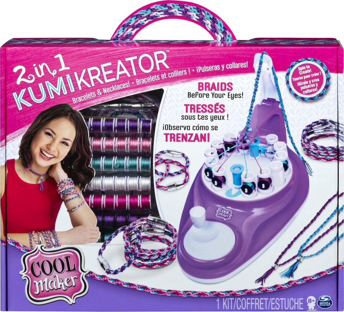 Cool Maker , KumiKreator 2 en 1, kit de bracelets de l'amitié et de  colliers, à partir