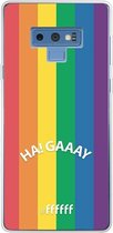 6F hoesje - geschikt voor Samsung Galaxy Note 9 -  Transparant TPU Case - #LGBT - Ha! Gaaay #ffffff