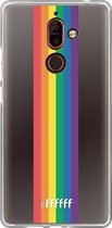 Nokia 7 Plus Hoesje Transparant TPU Case - #LGBT - Vertical #ffffff