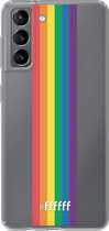 6F hoesje - geschikt voor Samsung Galaxy S21 -  Transparant TPU Case - #LGBT - Vertical #ffffff