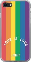 6F hoesje - geschikt voor iPhone SE (2020) - Transparant TPU Case - #LGBT - Love Is Love #ffffff