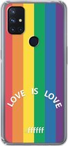 6F hoesje - geschikt voor OnePlus Nord N10 5G -  Transparant TPU Case - #LGBT - Love Is Love #ffffff