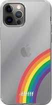 6F hoesje - geschikt voor iPhone 12 Pro - Transparant TPU Case - #LGBT - Rainbow #ffffff
